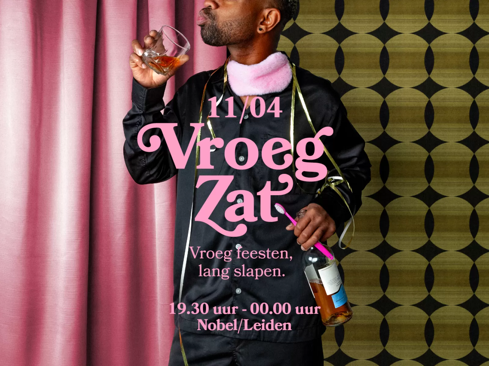 VroegZat vroeg feesten, lang slapen, hits clubavond ouderen Nobel Leiden