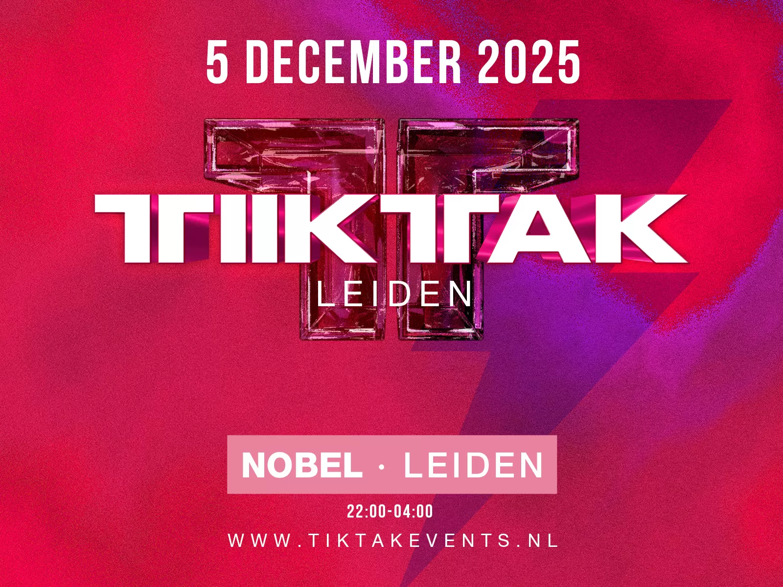 TIKTAK hiphop urban rnb r&b event uitgaan club Nobel Leiden