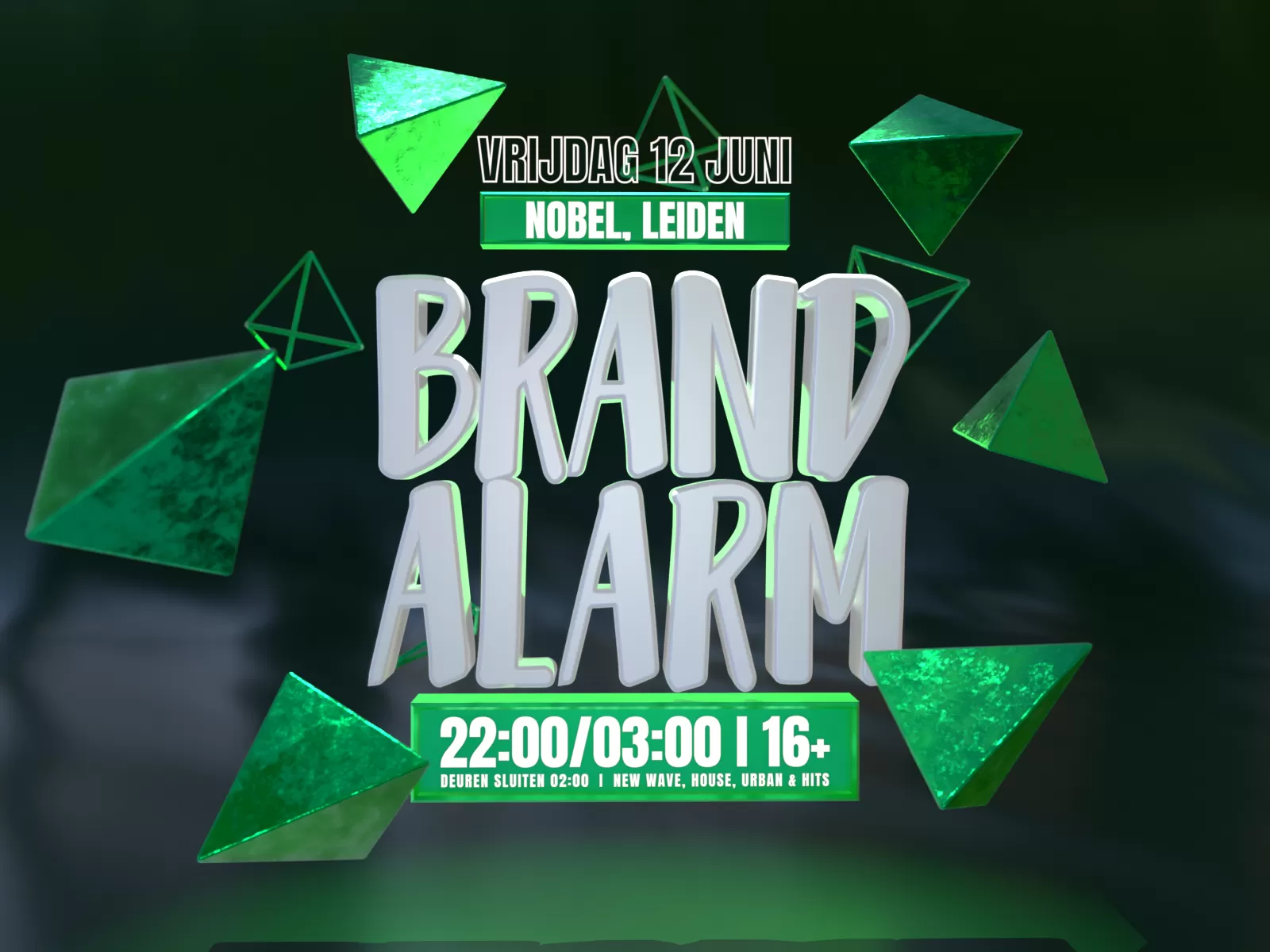 Brandalarm 16+ | 16+ feest in Nobel Leiden