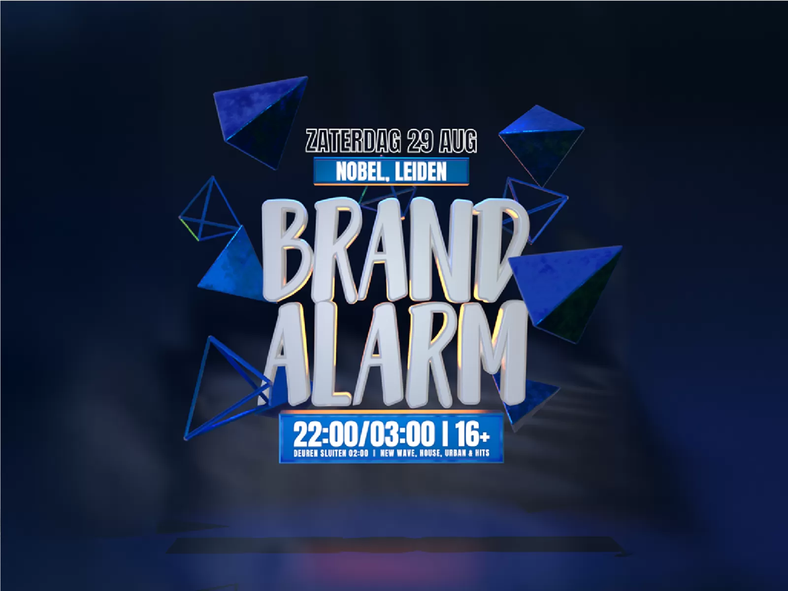 brandalarm 16+ feest dans dance club hits student jongeren