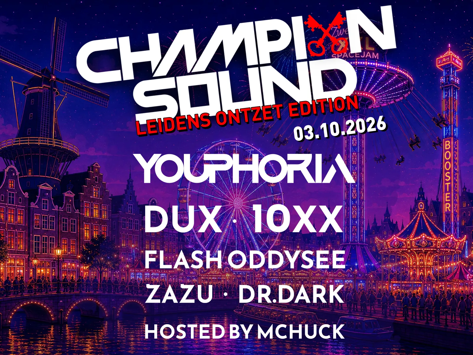 Champion Sound - Drum & Bass tijdens Leidens ontzet op 3 oktober in Nobel.