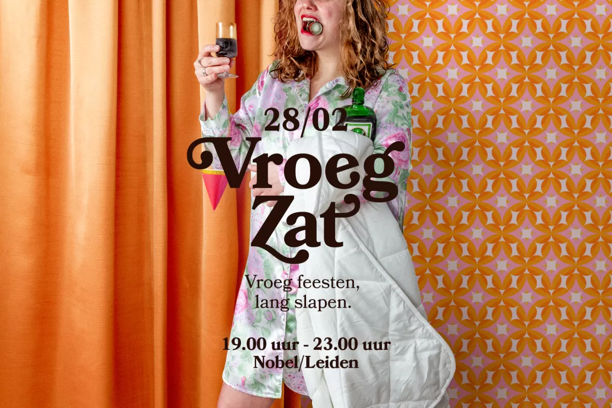 VroegZat vroeg feesten, lang slapen, hits clubavond ouderen Nobel Leiden