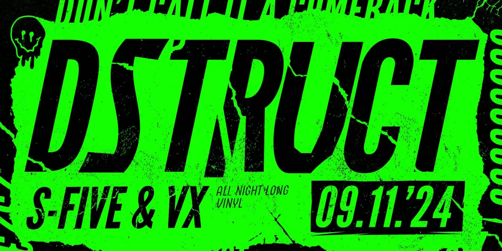 Dstruct soundsystem S-five & VX oldschool rave, acid, techno club uitgaan Nobel Leiden