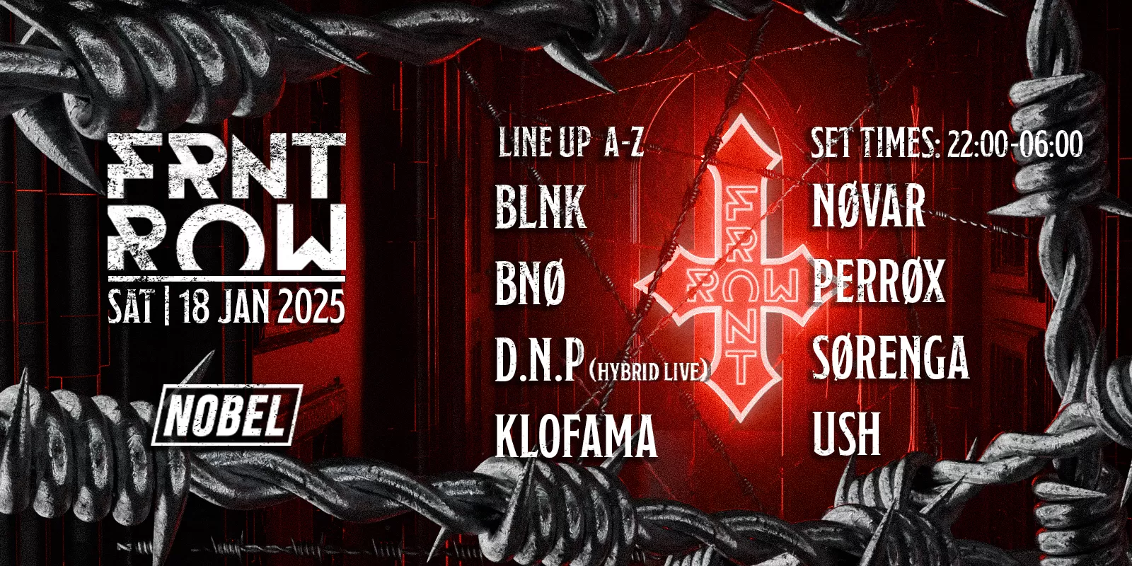 FRNTROW hardtechno techno  Klofama, Ush, D.N.P, Sorenga