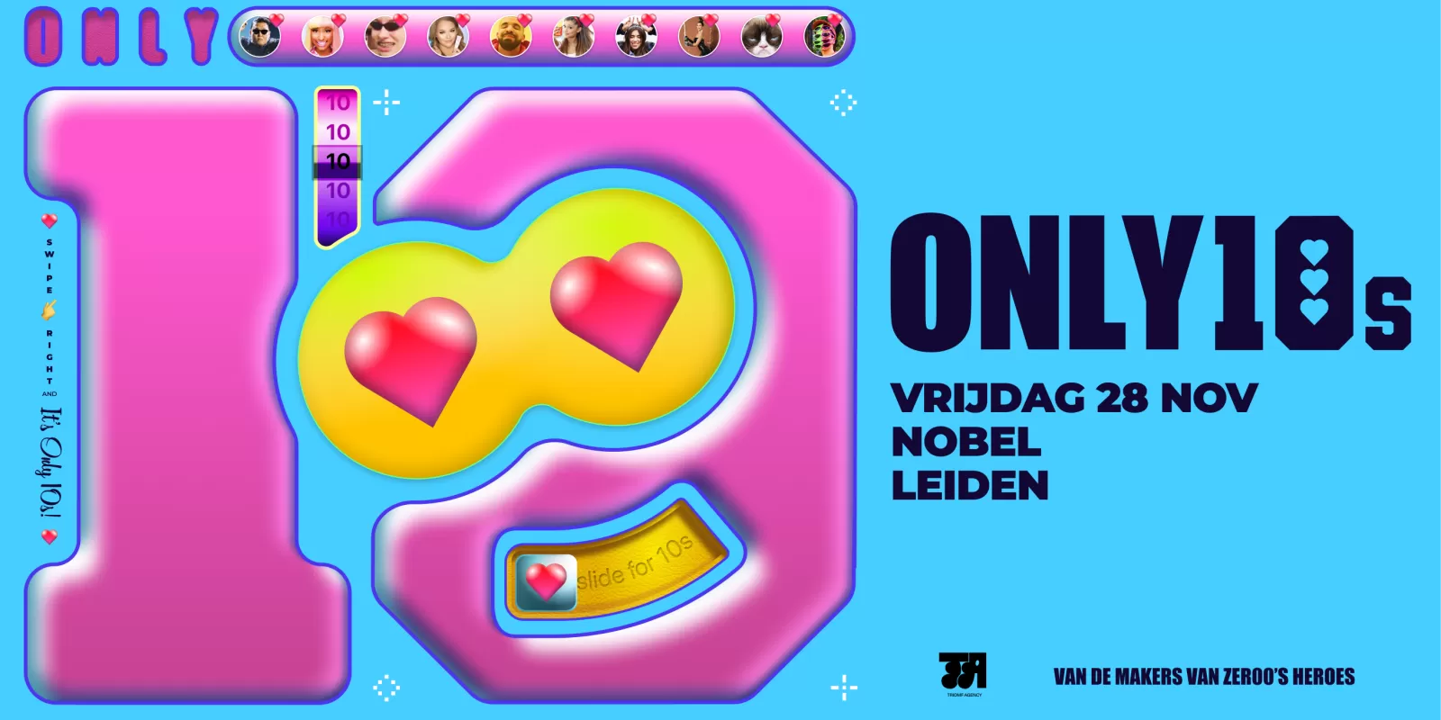 Only 10's hits 2010-2019 uitgaan club Nobel Leiden