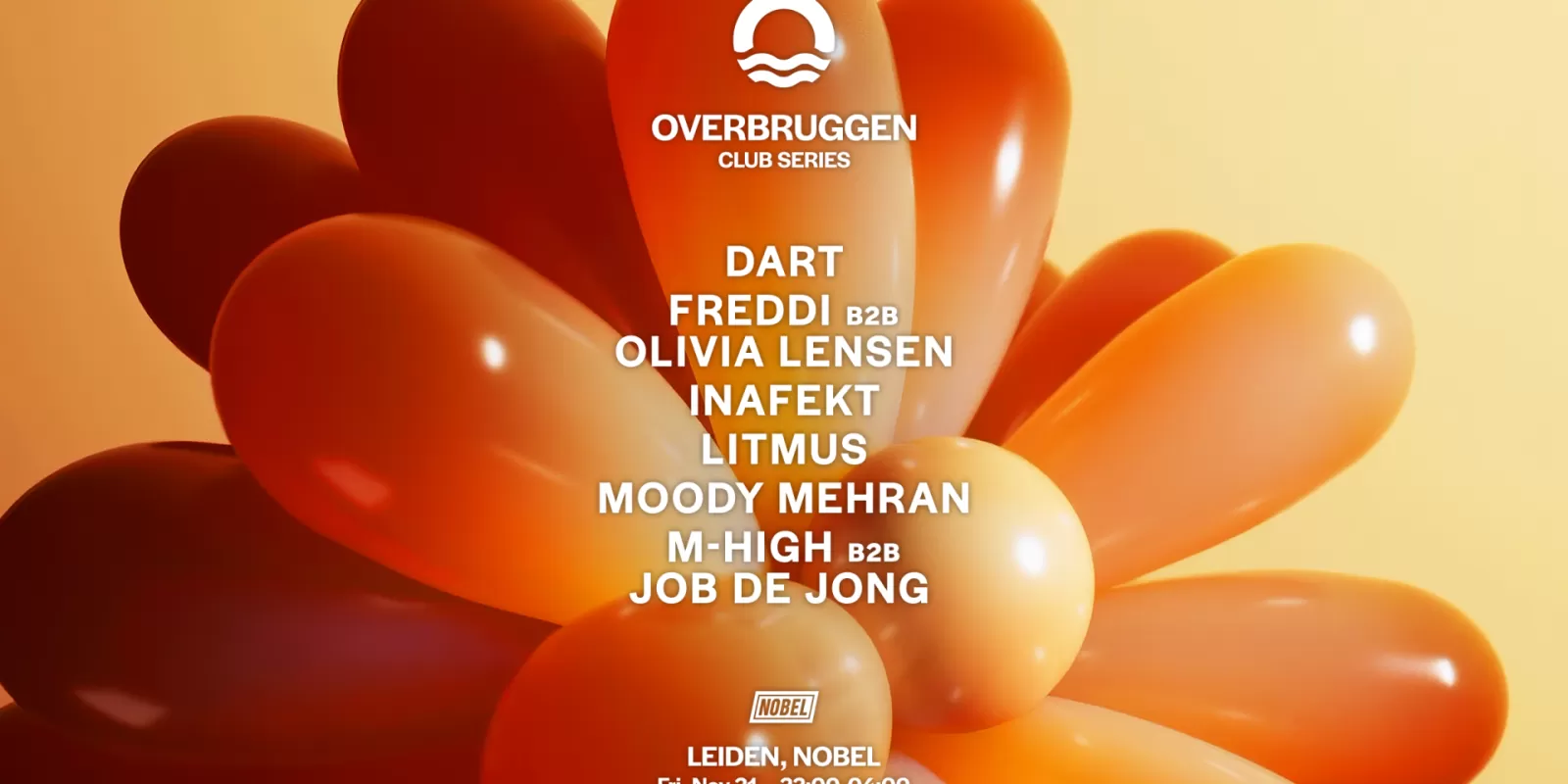 Overbruggen techno party feest moody mehran dart inafekt Nobel Leiden uitgaan dj