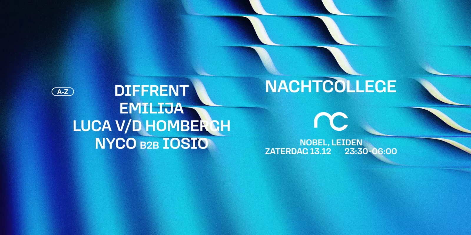 Nachtcollege house techno elektronisch clubnacht uitgaan Nobel Leiden