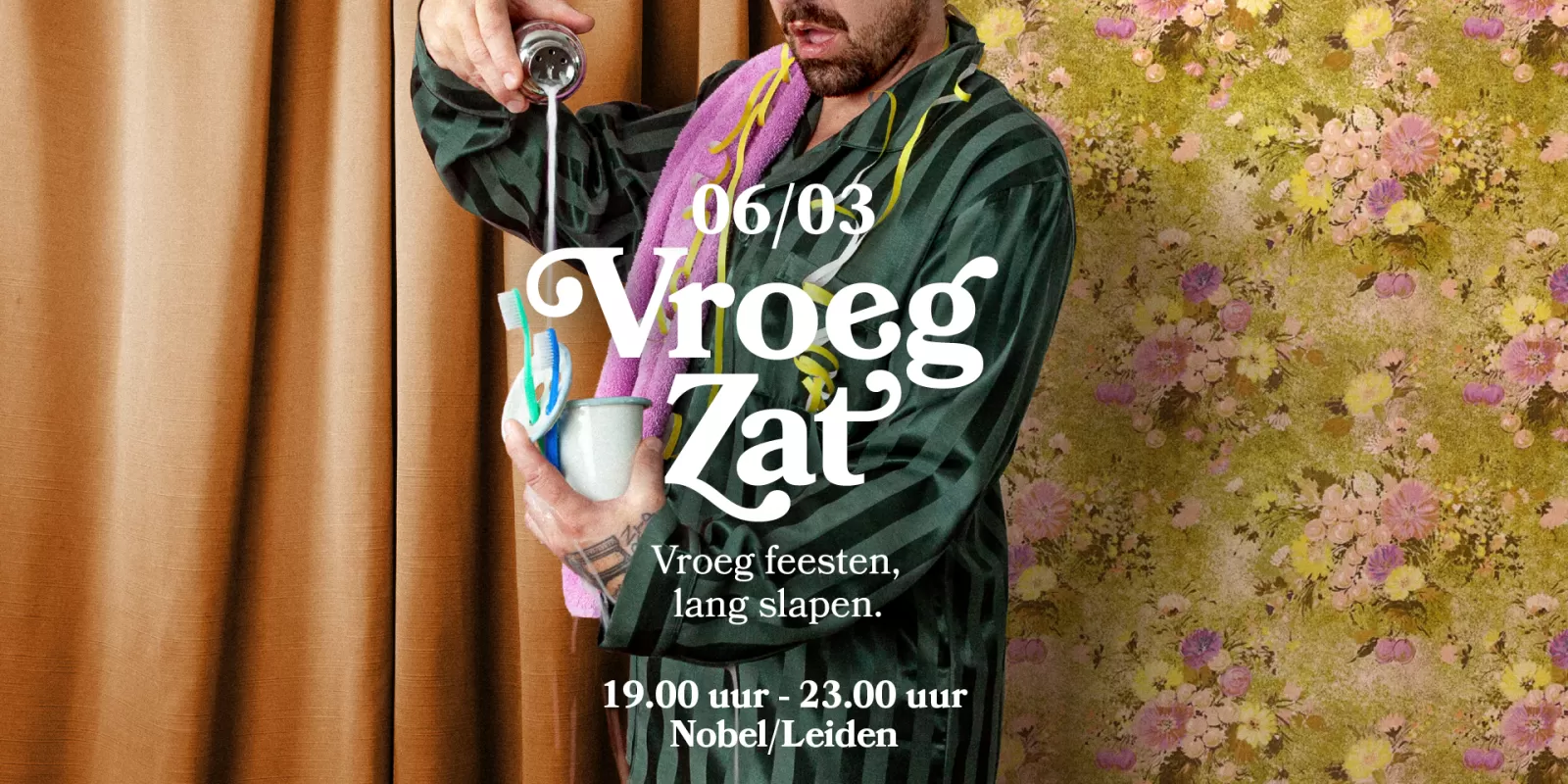 VroegZat vroeg feesten, lang slapen, hits clubavond ouderen Nobel Leiden
