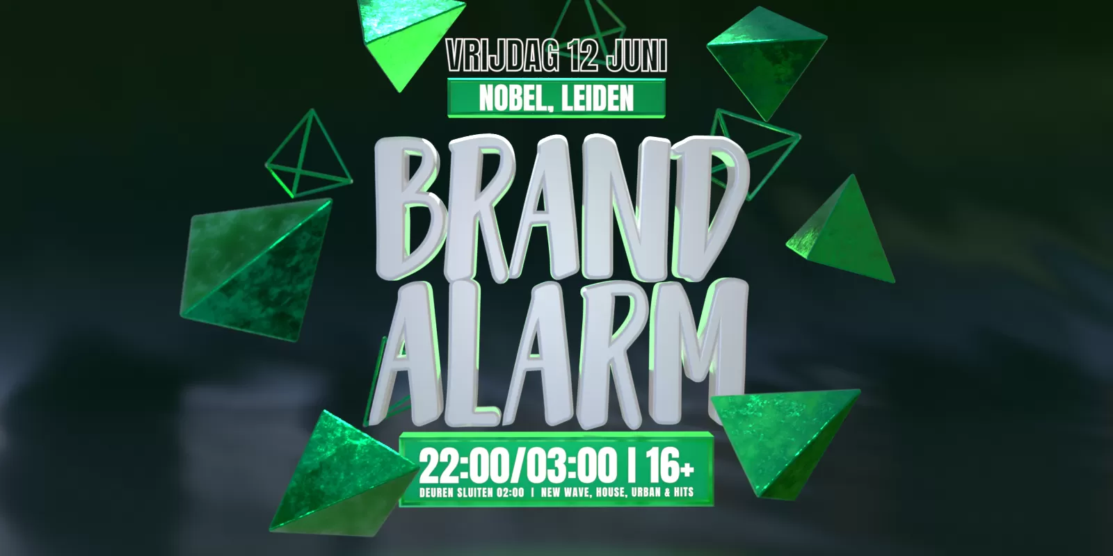 Brandalarm 16+ | 16+ feest in Nobel Leiden