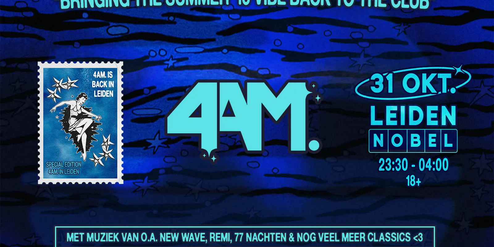 4AM hiphop hits clubnacht club dansen uitgaan Nobel Leiden
